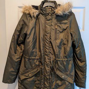 Olive Green Winter Parka Mossimo Size M